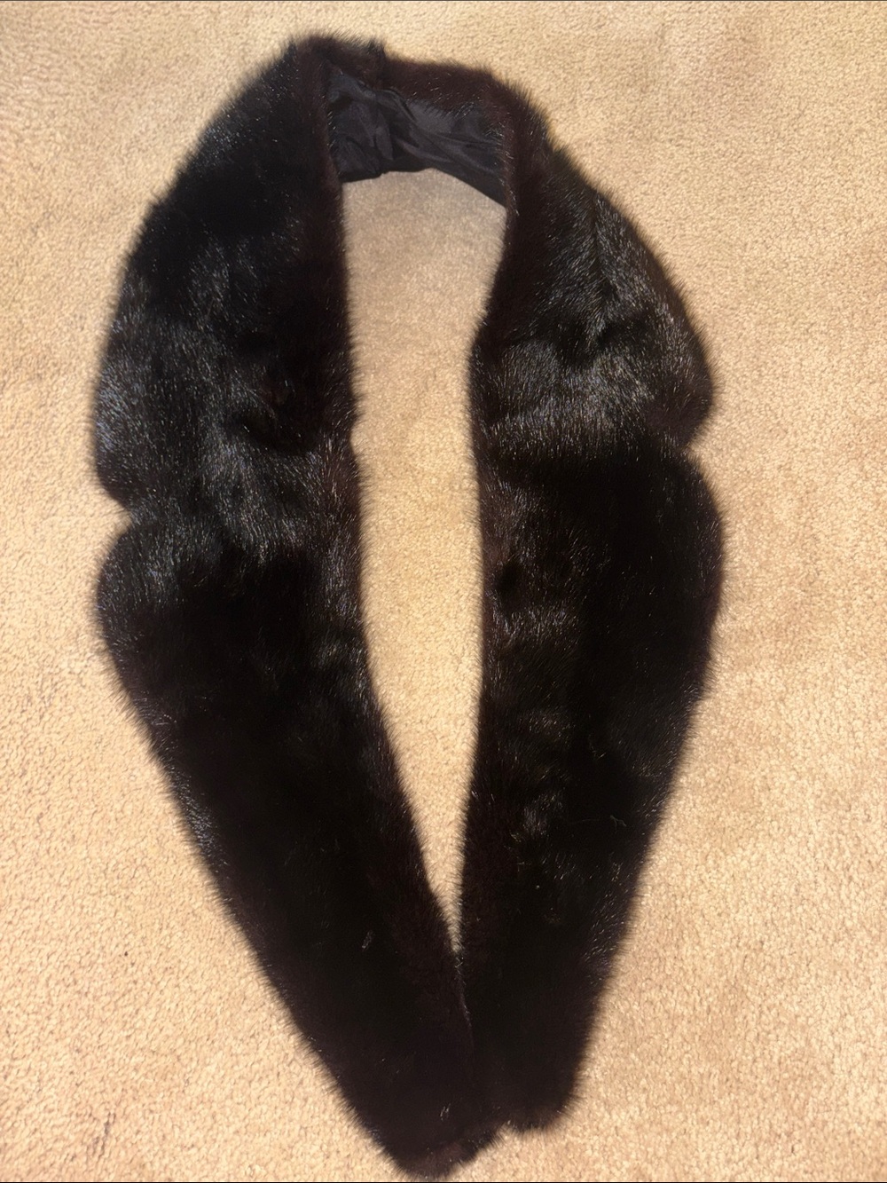 Black Fur Collar Scarf/shawl  - Women Accessories (possibly Mink)